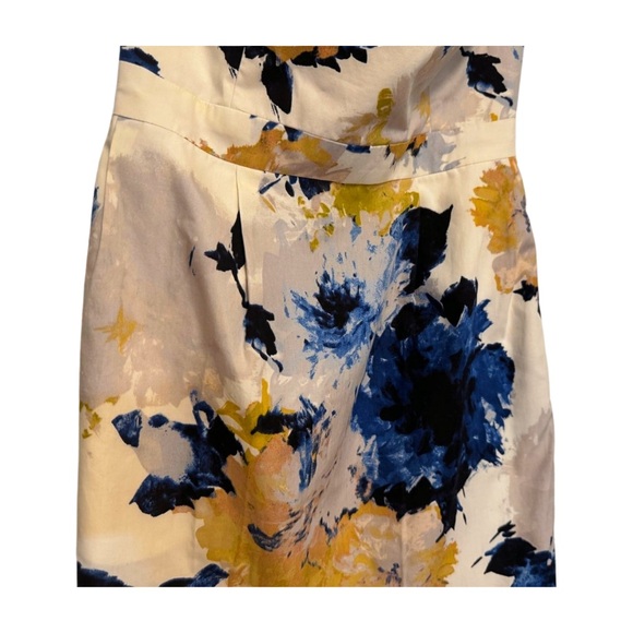 (4) J CREW Artistic Flower Strapless Multi-colored Midi Dress - Picture 4 of 11